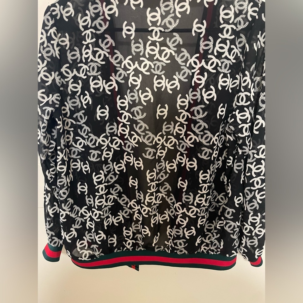 ✨CC Chanel Sheer Cardigan Size M - Picture 8 of 8